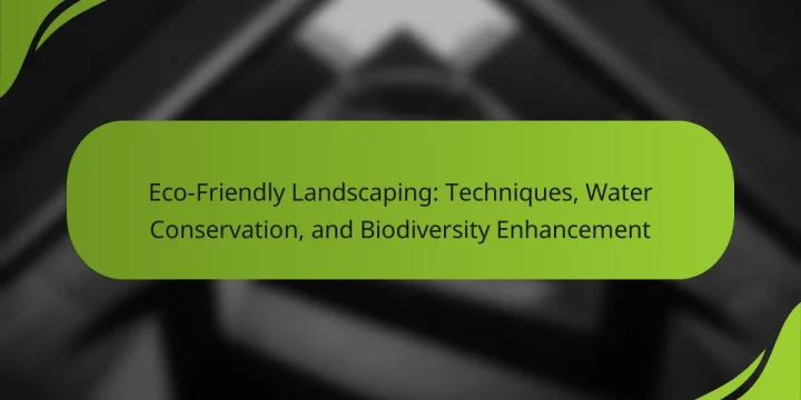 Eco-Friendly Landscaping: Techniques, Water Conservation, and Biodiversity Enhancement