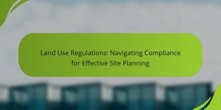 Land Use Regulations: Navigating Compliance for Effective Site Planning
