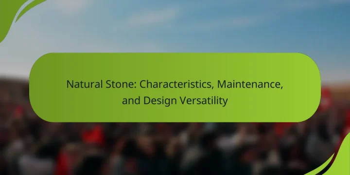 Natural Stone: Characteristics, Maintenance, and Design Versatility