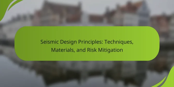 Seismic Design Principles: Techniques, Materials, and Risk Mitigation