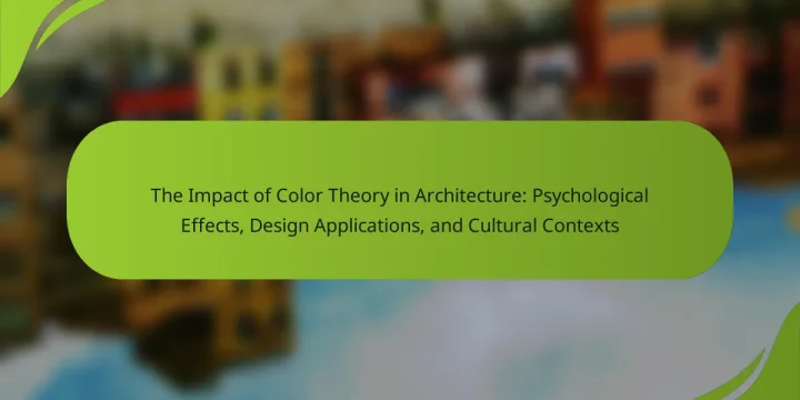 The Impact of Color Theory in Architecture: Psychological Effects, Design Applications, and Cultural Contexts