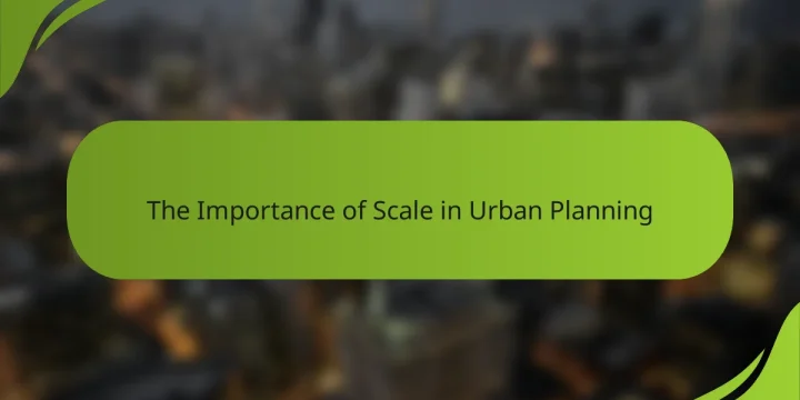 The Importance of Scale in Urban Planning