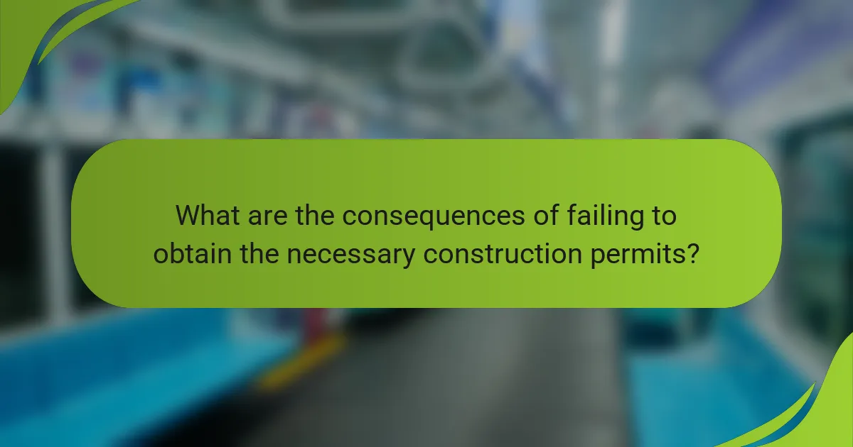 What are the consequences of failing to obtain the necessary construction permits?