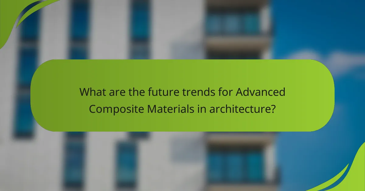 What are the future trends for Advanced Composite Materials in architecture?